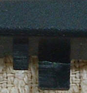 Frame supports between which o slide key panel (top)