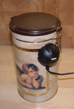 NewtLight with coffee jar