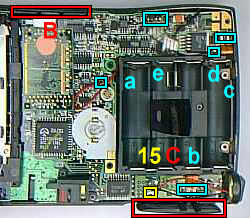 Wie man einen Newton MessagePad 130 zerlegt. Bild 3 von 15. Copyright (c) 2002 Frank Gruendel